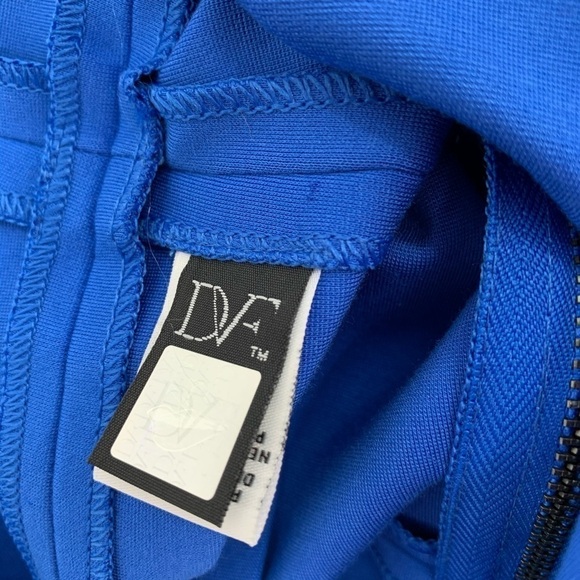 DVF Diane von Furstenberg Carpreena Blue Iris shift dress knit sleeveless New 4 - Picture 6 of 6